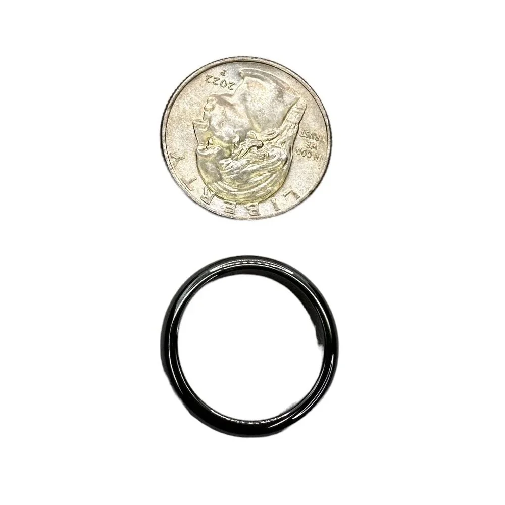 Black Tungsten Carbide Ring Size 7 Mens Wedding Band Comfort Fit Durable